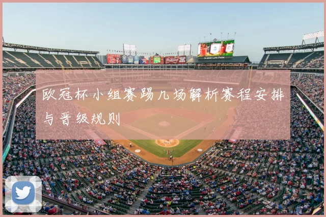 欧冠杯小组赛踢几场解析赛程安排与晋级规则